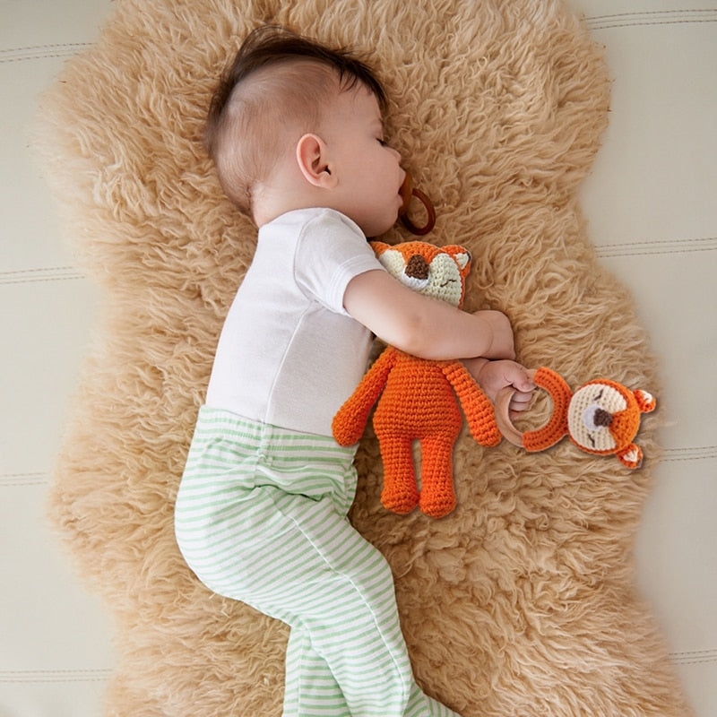 Handmade Crochet Rattle Animal