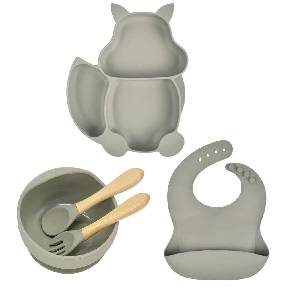 Silicone Animal Tableware Set