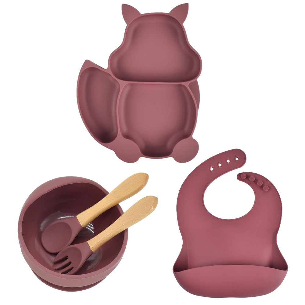 Silicone Animal Tableware Set