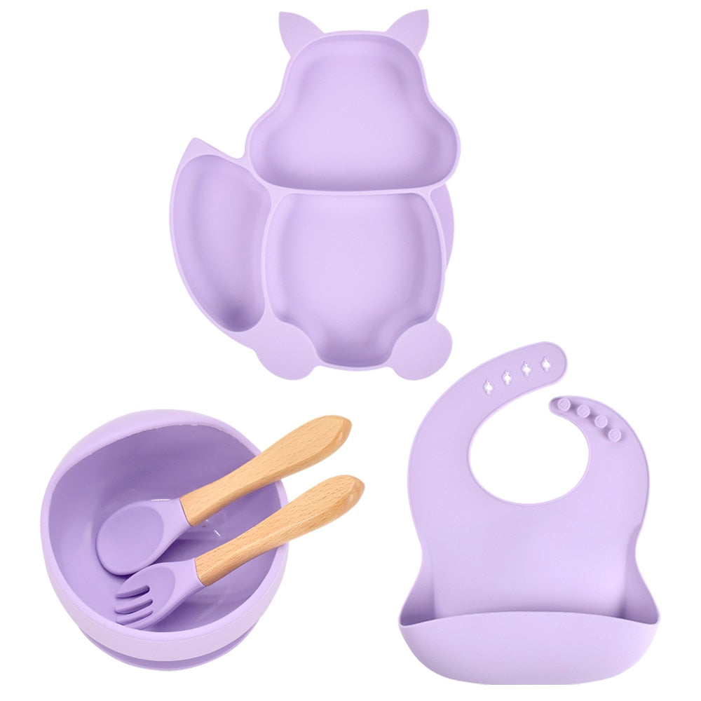 Silicone Animal Tableware Set